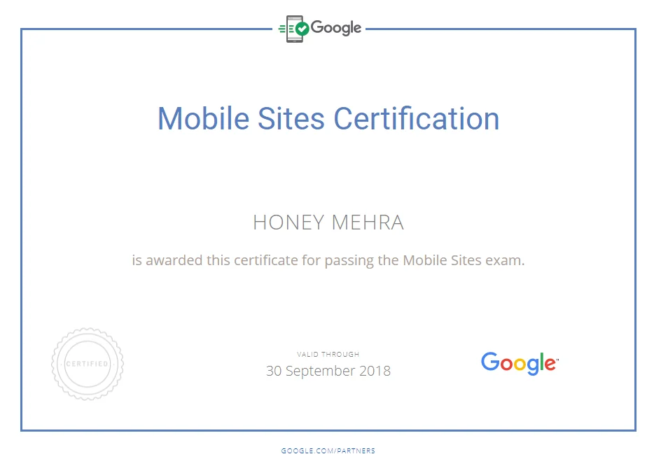 Google Certificates